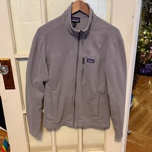 Patagonia Light Gray Lightweight Zip Up Fleece - Mens XS